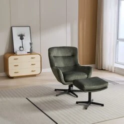 Image Furnishings Isla Swivel Recliner Chair With Footstool -Home Luxe Studio 30982799