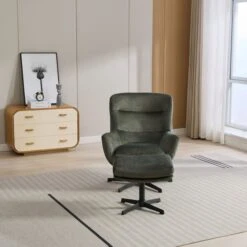 Image Furnishings Isla Swivel Recliner Chair With Footstool -Home Luxe Studio 30982799 alt01