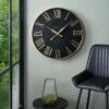 Antique Gold & Black Wall Clock 1 Antique Gold & Black Wall Clock -Home Luxe Studio 30983088
