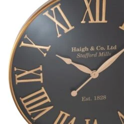 Antique Gold & Black Wall Clock 7 Antique Gold & Black Wall Clock -Home Luxe Studio 30983088 alt01