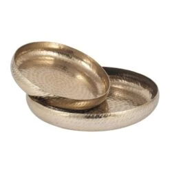Set Of 2 Gold Hammered Metal Bowls 8 Set Of 2 Gold Hammered Metal Bowls -Home Luxe Studio 30983194 alt02