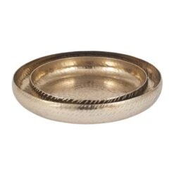 Set Of 2 Gold Hammered Metal Bowls 9 Set Of 2 Gold Hammered Metal Bowls -Home Luxe Studio 30983194 alt03