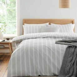 Bianca Ashford Stripe Reversible Duvet Cover & Pillowcase Set