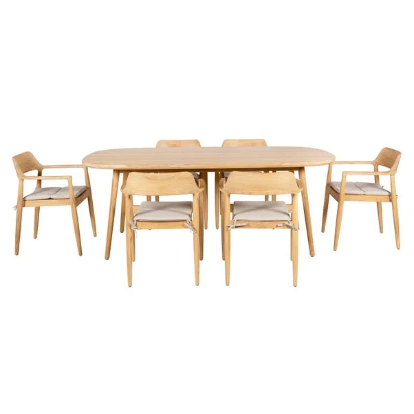 Pacific Lifestyle Salita Outdoor 6 Seater Dining Set 7 Pacific Lifestyle Salita Outdoor 6 Seater Dining Set - Image 5