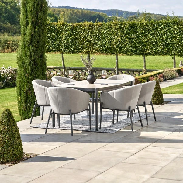 Pacific Lifestyle Nevada Putty Outdoor 6 Seater Dining Set 3 Pacific Lifestyle Nevada Putty Outdoor 6 Seater Dining Set