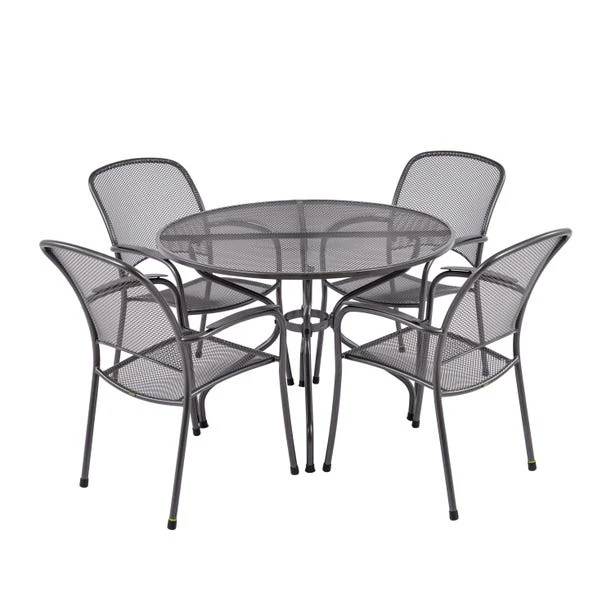 Pacific Lifestyle Carlo Round 4 Seater Dining Set With Cushions 4 Pacific Lifestyle Carlo Round 4 Seater Dining Set With Cushions - Image 2