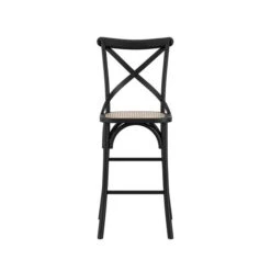 Return - Fitzroy Cane Bar Stool, Black