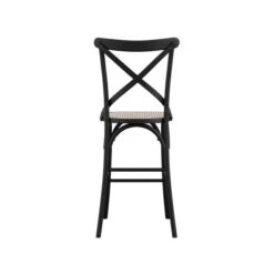 Return - Fitzroy Cane Bar Stool, Black -Home Luxe Studio 30984456 alt03