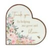 The Cottage Garden Thank You Heart Plaque 2 The Cottage Garden Thank You Heart Plaque -Home Luxe Studio 30984529