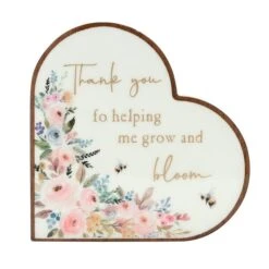 The Cottage Garden Thank You Heart Plaque