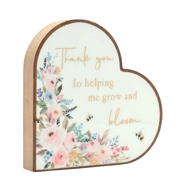 The Cottage Garden Thank You Heart Plaque 4 The Cottage Garden Thank You Heart Plaque - Image 2