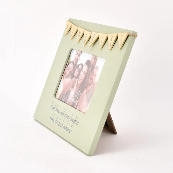 Memories Light Green Bunting Photo Frame 4 Memories Light Green Bunting Photo Frame - Image 2