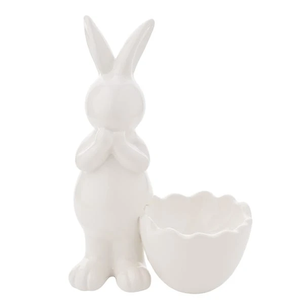 Eggs-traordinary Gift Co. White Porcelain Standing Bunny Ornament 3 Eggs-traordinary Gift Co. White Porcelain Standing Bunny Ornament