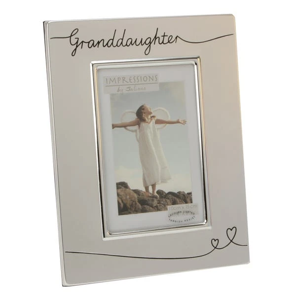 Granddaughter Silver Photo Frame 3 Granddaughter Silver Photo Frame