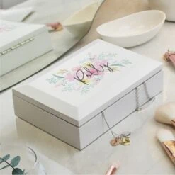 Personalised Floral Wooden Jewellery Box 9 Personalised Floral Wooden Jewellery Box -Home Luxe Studio 30985089 alt02