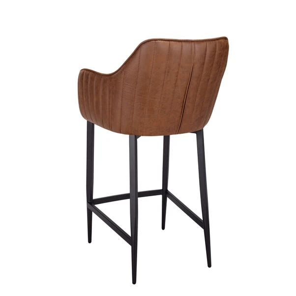 Indus Valley Logan Bar Stool, Faux Leather 7 Indus Valley Logan Bar Stool, Faux Leather - Image 5