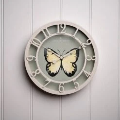 Country Living Butterfly Indoor Outdoor Wall Clock