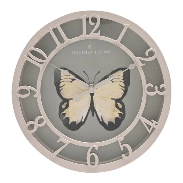 Country Living Butterfly Indoor Outdoor Wall Clock 4 Country Living Butterfly Indoor Outdoor Wall Clock - Image 2