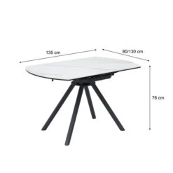 Indus Valley Camden 4-6 Seater Extendable Round Dining Table With 4 Aura Chairs 21 Indus Valley Camden 4-6 Seater Extendable Round Dining Table With 4 Aura Chairs -Home Luxe Studio 30988214 alt09