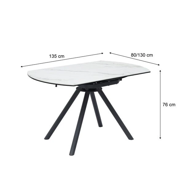 Indus Valley Camden 4-6 Seater Extendable Round Dining Table With 4 Aura Chairs 12 Indus Valley Camden 4-6 Seater Extendable Round Dining Table With 4 Aura Chairs - Image 10