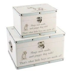 Petit Cheri Set Of 2 Little Boys Luggage Boxes