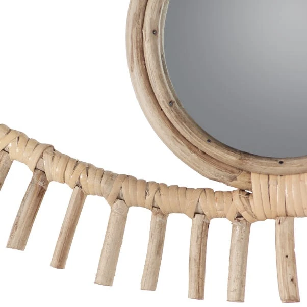 Ouko Eye Shaped Rattan Wall Mirror 4 Ouko Eye Shaped Rattan Wall Mirror - Image 2