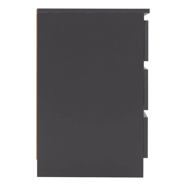 Return - Walker 3 Drawer Bedside Table, Grey 6 Return - Walker 3 Drawer Bedside Table, Grey - Image 4