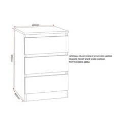 Return - Walker 3 Drawer Bedside Table, Grey 11 Return - Walker 3 Drawer Bedside Table, Grey -Home Luxe Studio 30989890 alt09