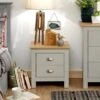 Return - Lancaster 2 Drawer Bedside Table, Grey 2 Return - Lancaster 2 Drawer Bedside Table, Grey -Home Luxe Studio 30991210