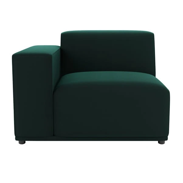 Modular Cruz Bottle Green Velvet Reversible Chaise Sofa 4 Modular Cruz Bottle Green Velvet Reversible Chaise Sofa - Image 2