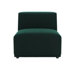 Modular Cruz Bottle Green Velvet Reversible Chaise Sofa 9 Modular Cruz Bottle Green Velvet Reversible Chaise Sofa -Home Luxe Studio 60197713 alt02