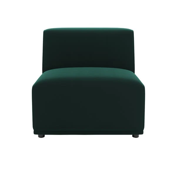 Modular Cruz Bottle Green Velvet Reversible Chaise Sofa 5 Modular Cruz Bottle Green Velvet Reversible Chaise Sofa - Image 3