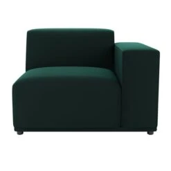 Modular Cruz Bottle Green Velvet Reversible Chaise Sofa 10 Modular Cruz Bottle Green Velvet Reversible Chaise Sofa -Home Luxe Studio 60197713 alt03