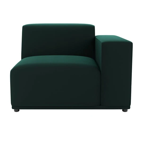 Modular Cruz Bottle Green Velvet Reversible Chaise Sofa 6 Modular Cruz Bottle Green Velvet Reversible Chaise Sofa - Image 4