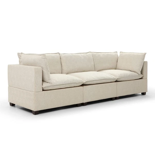 Moda 3 Seater Modular Sofa, Natural Boucle 5 Moda 3 Seater Modular Sofa, Natural Boucle - Image 3