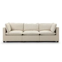 Moda 3 Seater Modular Sofa, Natural Boucle 10 Moda 3 Seater Modular Sofa, Natural Boucle -Home Luxe Studio 60217236 alt03