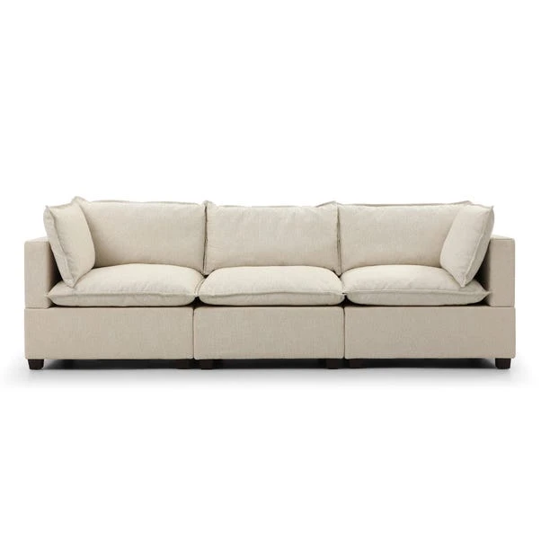 Moda 3 Seater Modular Sofa, Natural Boucle 6 Moda 3 Seater Modular Sofa, Natural Boucle - Image 4