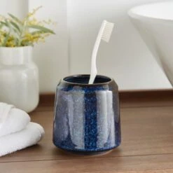 Blue Glaze Bathroom Accessories Set 13 Blue Glaze Bathroom Accessories Set -Home Luxe Studio 60224589 alt03