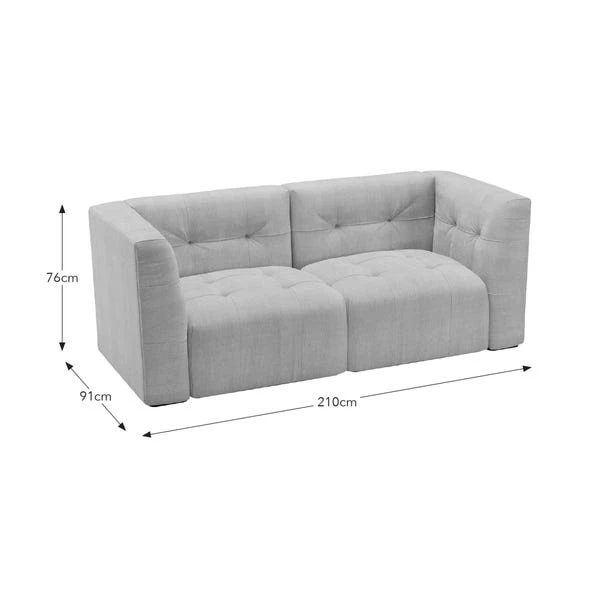 Modular Squish Natural Tonal Chenille 2 Seater Sofa 12 Modular Squish Natural Tonal Chenille 2 Seater Sofa - Image 10