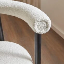 Amari 4 Seater Round Dining Table With 4 Violeta Ivory Boucle Dining Chairs 14 Amari 4 Seater Round Dining Table With 4 Violeta Ivory Boucle Dining Chairs -Home Luxe Studio 60246563 alt03